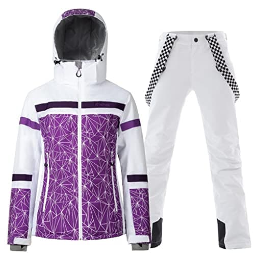 GS Women's Snowing Windproof Waterproof Insulated Ski Jacket & Pants Set