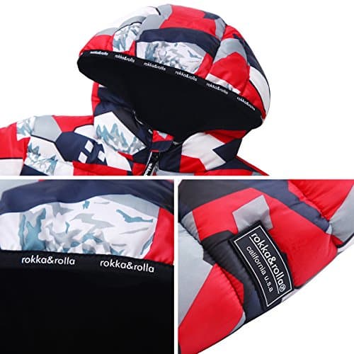Rokka&Rolla Boys' Heavyweight Fleece Lined Puffer Jacket Winter Warmth