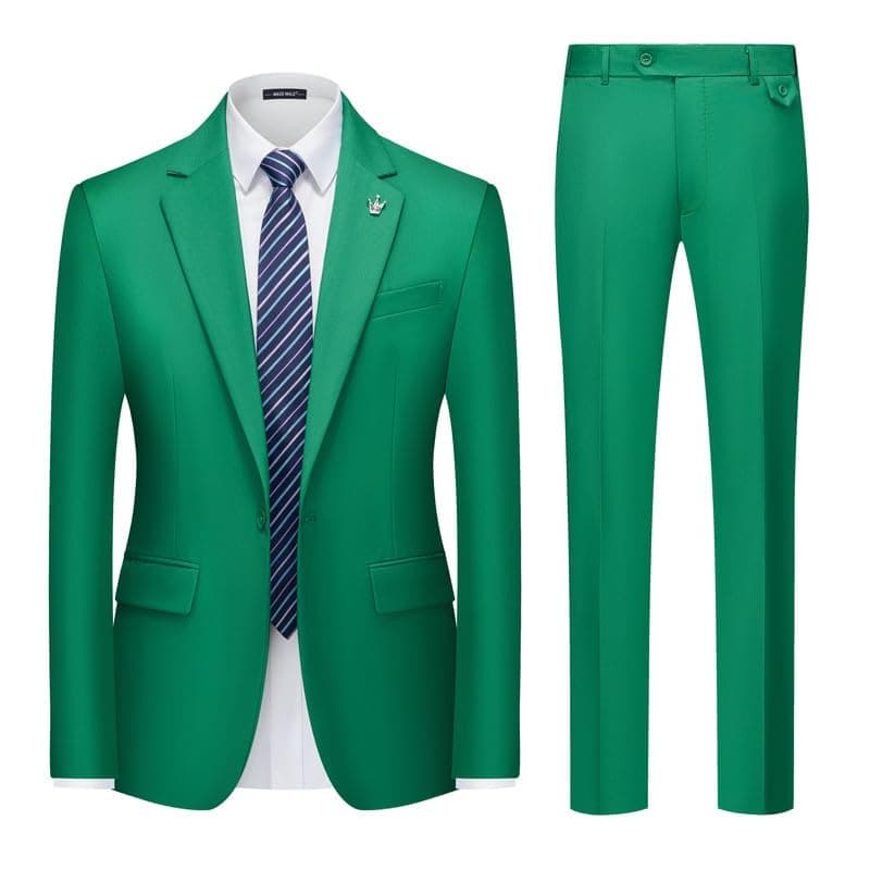 MAGE MALE Slim Fit 2 Piece Wedding Prom Tuxedo Suit with Notch Lapel