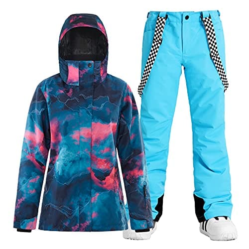 IMPHUT Women's Ski Jacket & Pants Snowsuit Insulated Warm Waterproof Windproof
