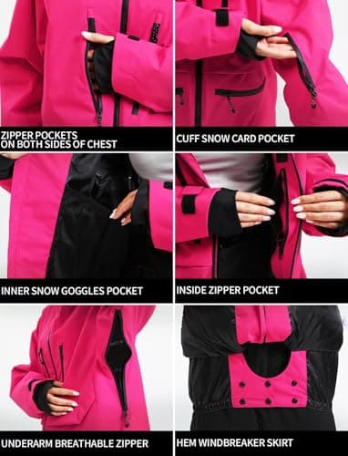 GSOU Mens Snowboard Jacket & Womens Ski Coat - Waterproof & Insulated Winter Jackets