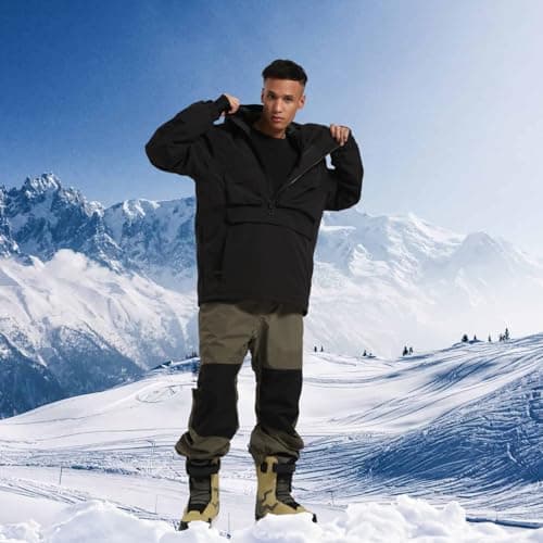 BSASB Mens Warm Snowboard Ski Jacket Waterproof Windproof Winter Sports