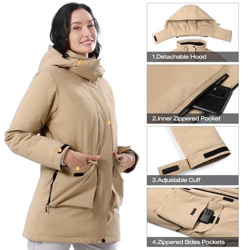 CAMELSPORTS Women's Waterproof Winter Ski Jacket