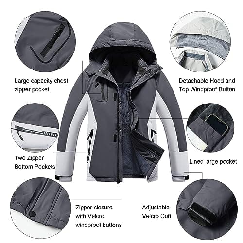 Dr.Cyril Kids' Waterproof Fleece Lined Ski Jacket