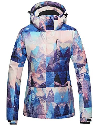 wantdo Women's Waterproof Ski Jacket Windproof Warm Winter Snow Coat