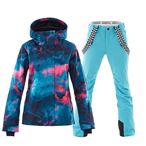 GS Women's Snowing Windproof Waterproof Insulated Ski Jacket & Pants Set