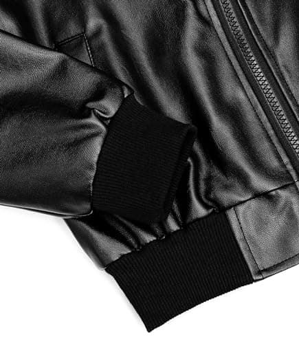 TLAENSON Boys' Faux Leather Motorcycle Jackets for Toddler to 12-Year-Old Kids