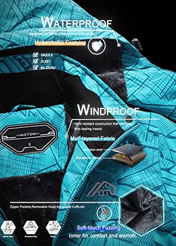 OTU Women's Warm Waterproof Snowboarding Ski Jacket