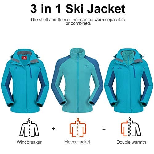 Women's 3-in-1 Ski Jacket: Waterproof, Windproof, Warm