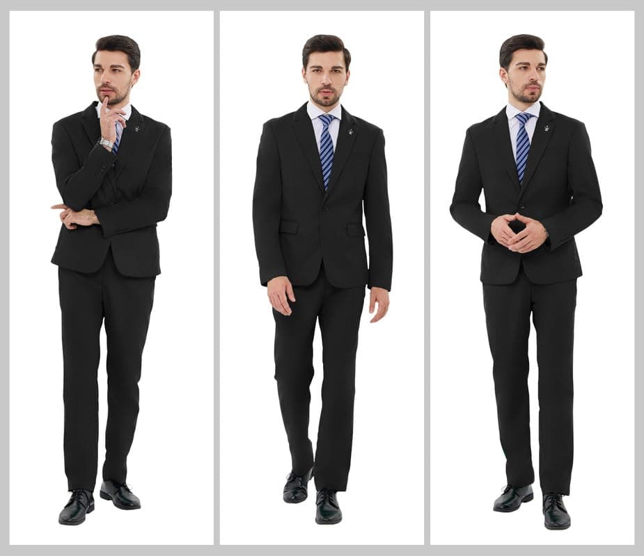 MAGE MALE Slim Fit 2 Piece Wedding Prom Tuxedo Suit with Notch Lapel