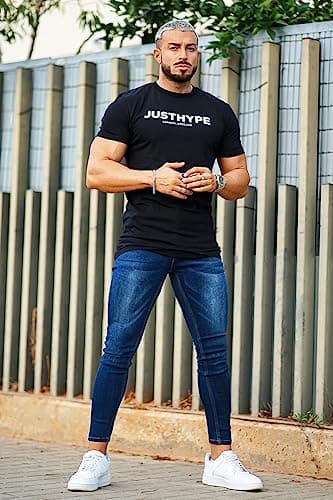 Men's Slim Fit Ripped Stretch Jeans