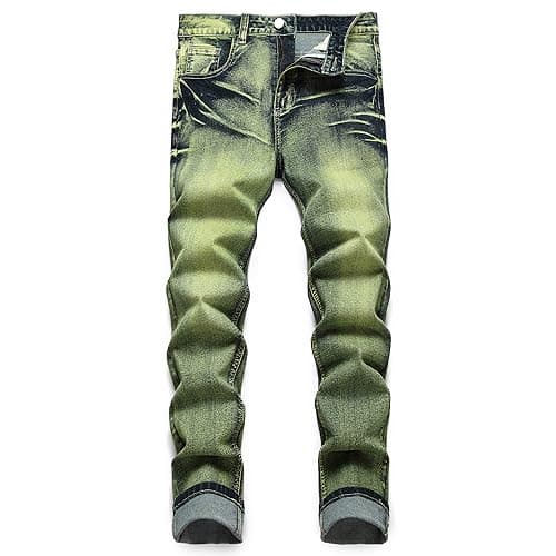 Men's Slim Fit Stretch Jean Blue Or Black Comfortable Soft Ripped Pants Demin