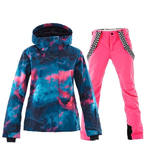 GS Women's Snowing Windproof Waterproof Insulated Ski Jacket & Pants Set