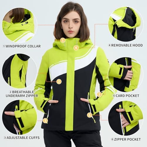 High-Experience Women's Slim Fit Snowboard Jacket Windproof & Waterproof