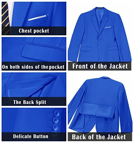 Datysum Men's 2-Piece Prom Tuxedo Suit Set with Tie