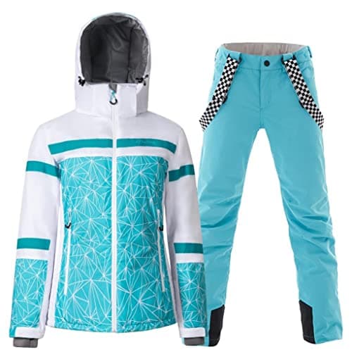 GS Women's Snowing Windproof Waterproof Insulated Ski Jacket & Pants Set