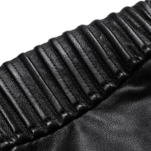 Maiyifu-GJ Men's Black Slim Fit Casual Motorcycle Jacket
