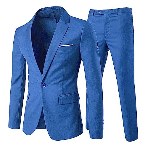 Cloudstyle Men's Slim Fit 1 Button Dress Suit