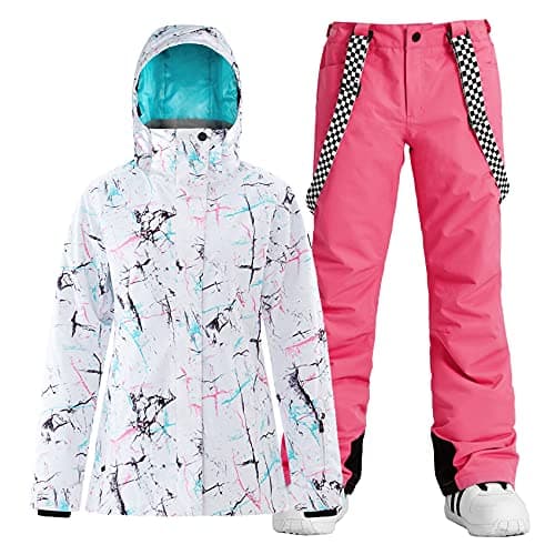 IMPHUT Women's Ski Jacket & Pants Snowsuit Insulated Warm Waterproof Windproof