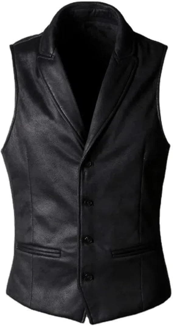 Lightweight Faux Leather Jacket for Men Motorcycle Outwear