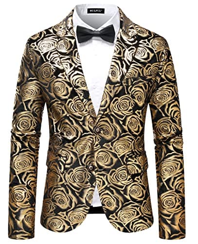 Stylish Men's Floral Suit Jacket for Dinner Party, Prom, and Wedding Tuxedo