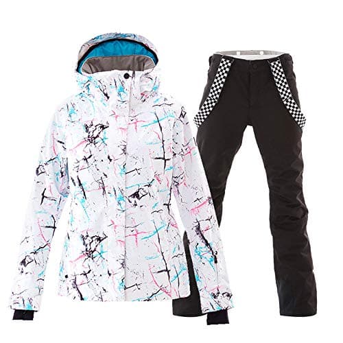 GS Women's Snowing Windproof Waterproof Insulated Ski Jacket & Pants Set