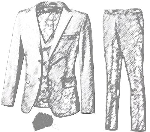 Slim Fit 3-Piece Men's Business Suit for Wedding, Prom, and Business Events