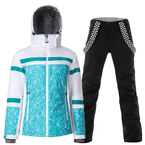 GS Women's Snowing Windproof Waterproof Insulated Ski Jacket & Pants Set