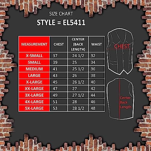 Men's Black EL5411 Classic Side Lace Motorcycle Jacket