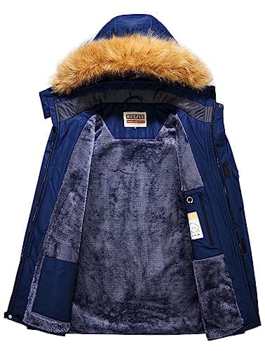WULFUL Men's Waterproof Ski Jacket for Warm Winter Snow Sports