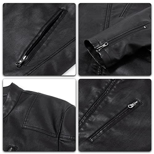 WULFUL Men's Vintage Leather Motorcycle Jacket and Coat