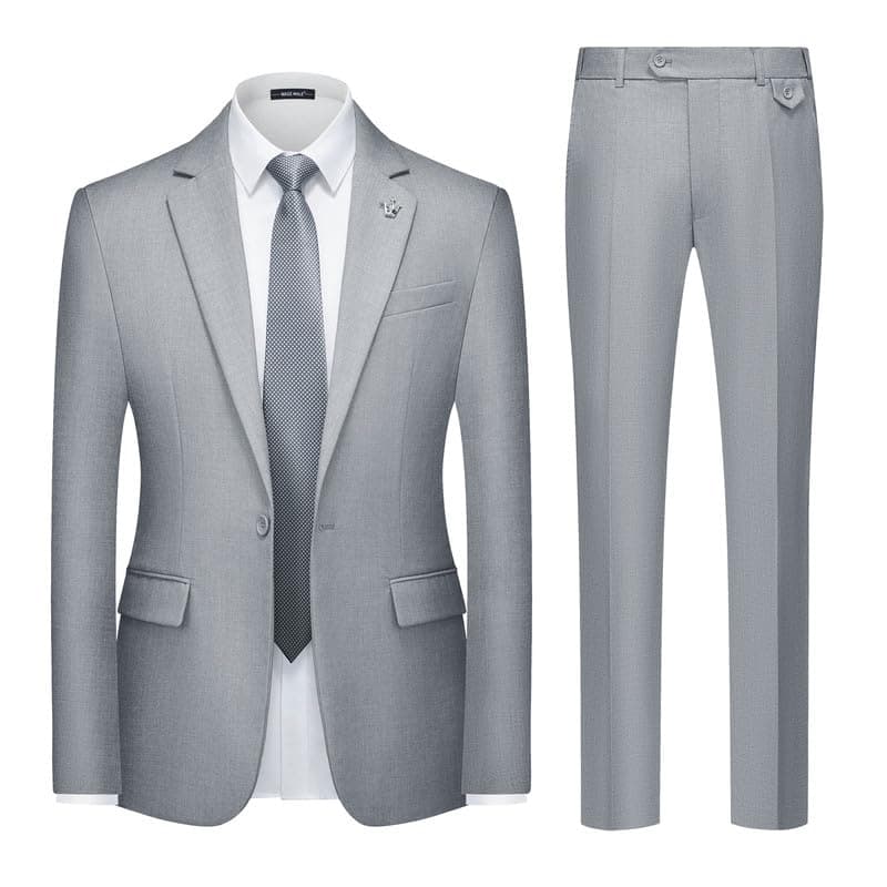 MAGE MALE Slim Fit 2 Piece Wedding Prom Tuxedo Suit with Notch Lapel