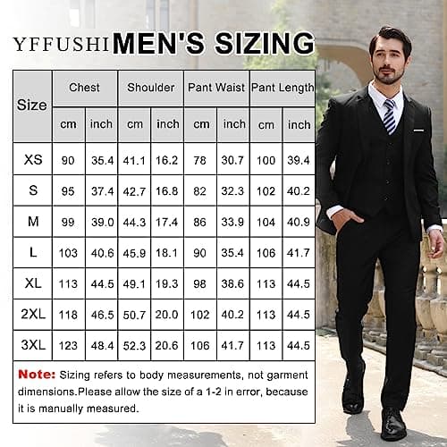 Men's Slim Fit 3-Piece Suit