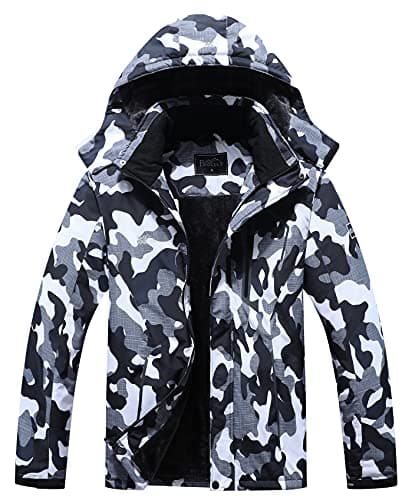Pooluly Men's Waterproof Winter Jacket