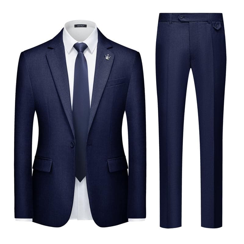 MAGE MALE Slim Fit 2 Piece Wedding Prom Tuxedo Suit with Notch Lapel