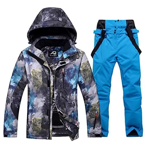 WONKA Mens Waterproof Snow Suit Ski Jacket and Pants Set