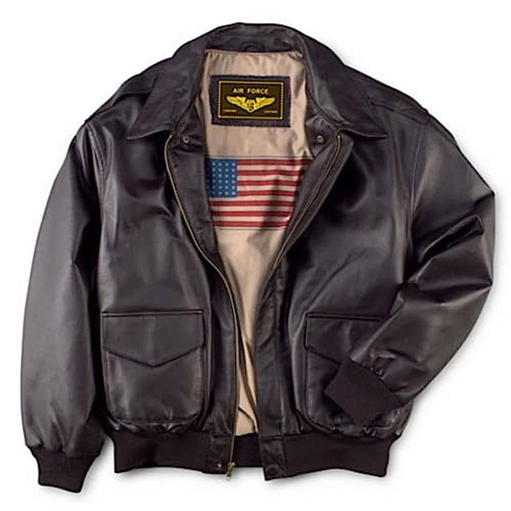 Landing Leathers Men's Big & Tall Air Force A-2 Leather Flight Jacket