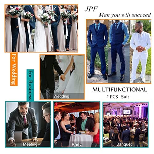 Slim Fit Suit Set for Men: Solid Color Jacket, Pants, and Tie