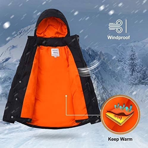 SOLOCOTE Boys Lightweight Thick Winter Jacket Warm & Soft Puffy Cotton Coat with Hood