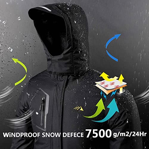 COOKFIP Kids' Waterproof Fleece Winter Snow Coat Windproof Hooded