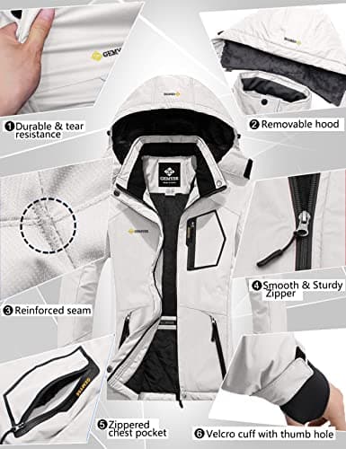 GEMYSE Women's Waterproof Ski Snow Jacket