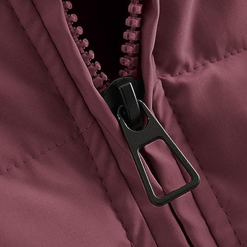 YMADREIG Women's Winter Cropped Down Jacket Zip-Up Padded Coat
