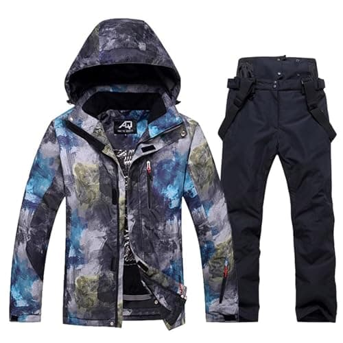 WONKA Mens Waterproof Snow Suit Ski Jacket and Pants Set