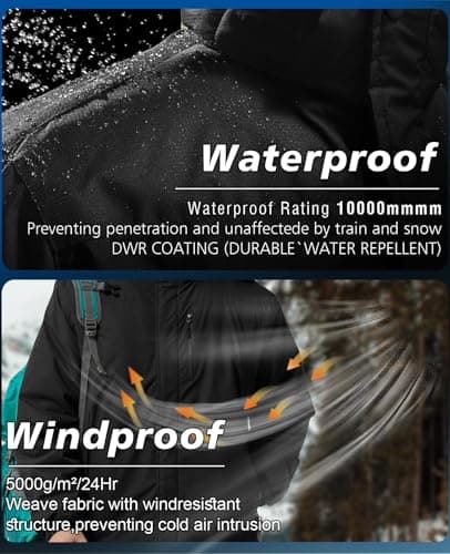 Men's CNBQDD Winter Waterproof Ski Snow Coat