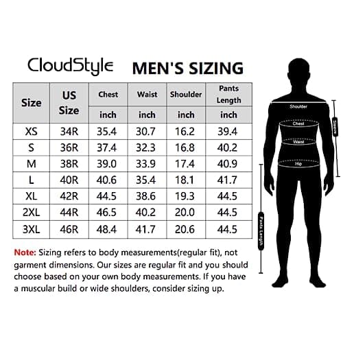 Cloudstyle Men's 3-Piece Slim Fit Formal Suit