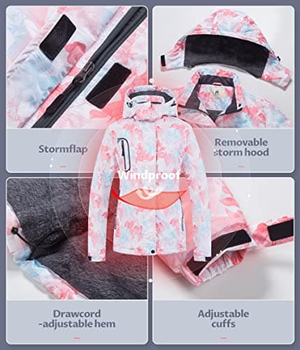 CREATMO Women's Waterproof Ski Jacket
