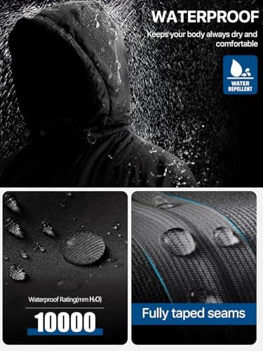 Men's Waterproof Ski Snow Jacket with Hood