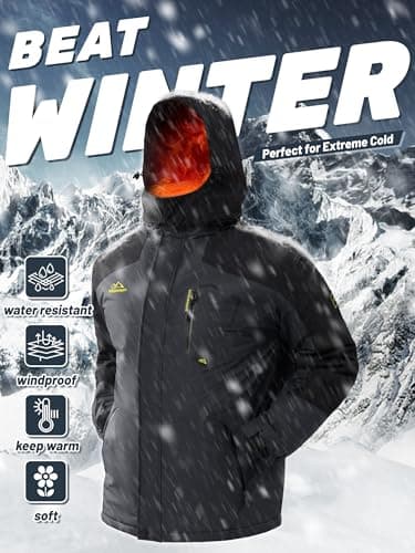 TACVASEN Men's Winter Insulated Snowboard Jacket with Hood
