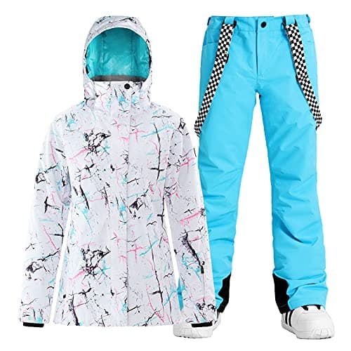 IMPHUT Women's Ski Jacket & Pants Snowsuit Insulated Warm Waterproof Windproof