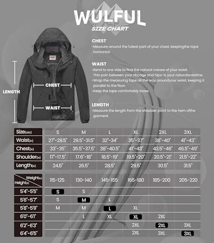 WULFUL Men's Warm Waterproof Ski Jacket